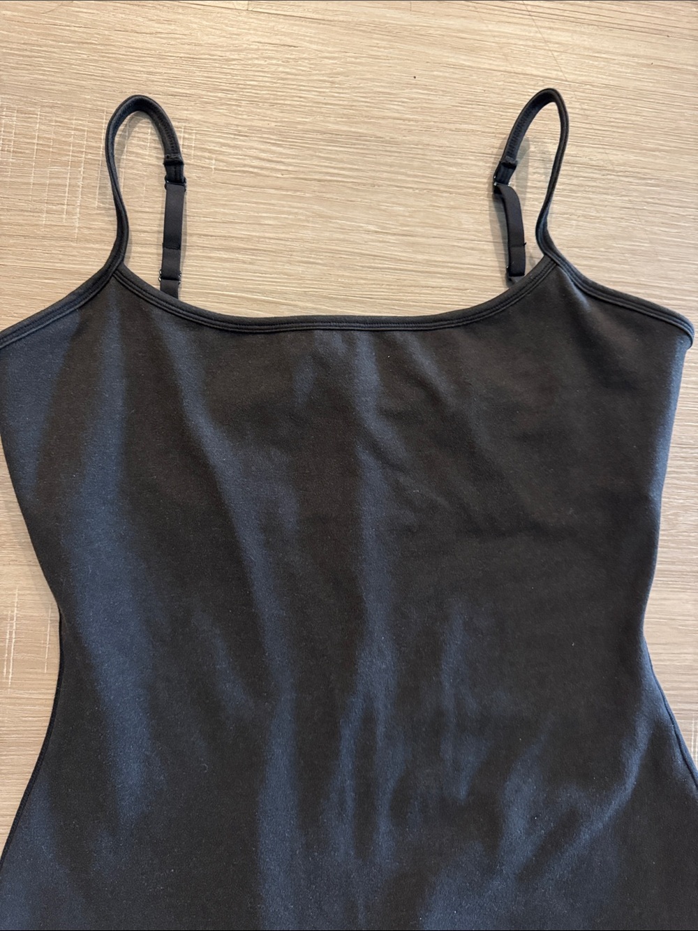 SKIMS Washed Black Slim-Strap Ribbed Jumpsuit - Picture 2 of 10